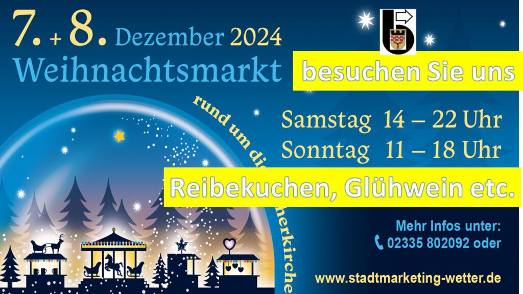 Fahrplan zum Weihnachtsmarkt in Wetter jetzt online!